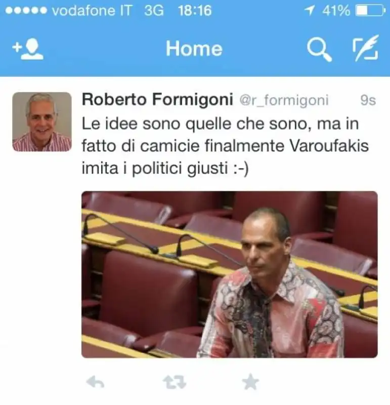 FORMIGONI E LA CAMICIA DI VAROUFAKIS