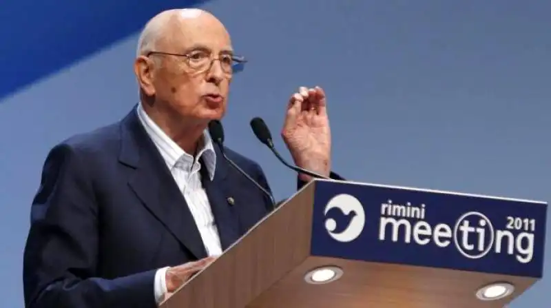 GIORGIO NAPOLITANO AL MEETING DI RIMINI