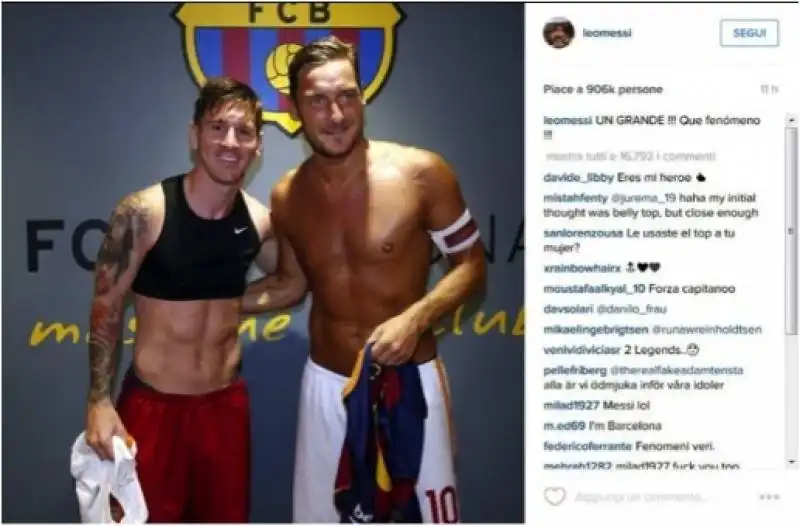 messi e totti 