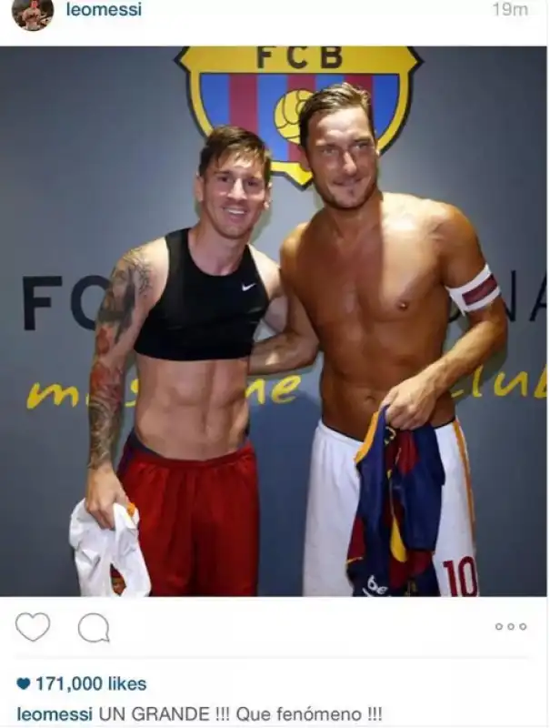 MESSI TOTTI INSTAGRAM