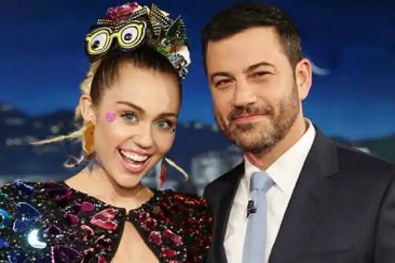 miley cyrus da jimmy kimmel  7