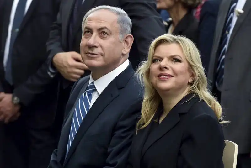 netanyahu  e la moglie sara all expo