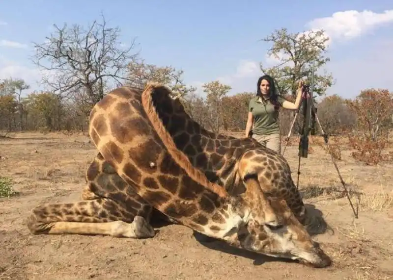 sabrina con giraffa