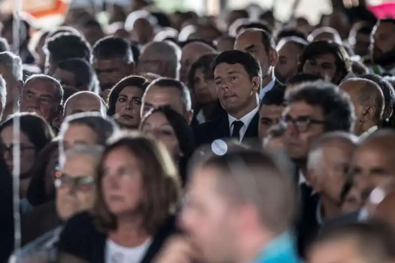 GRASSO BOLDRINI RENZI AI FUNERALI DI AMATRICE