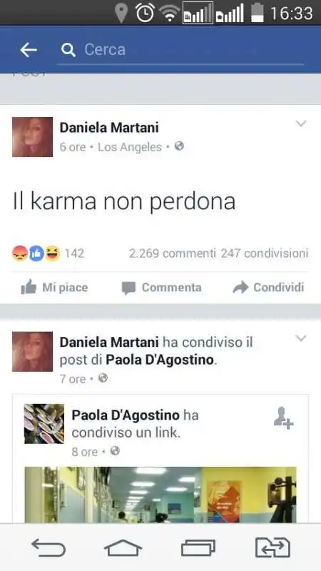 il karma non perdona che appare dopo la richiesta di sangue