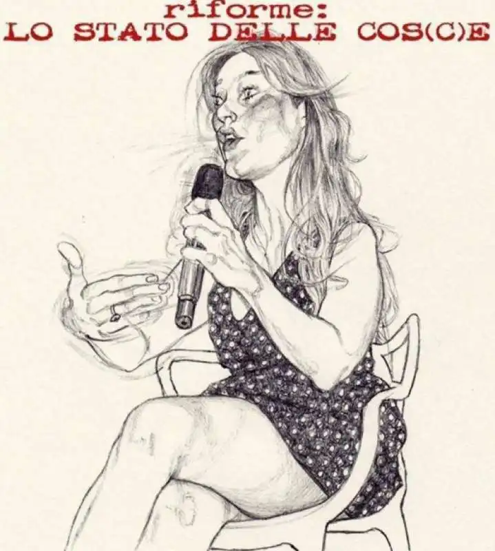 la vignetta di mannelli su maria elena boschi e le cosce