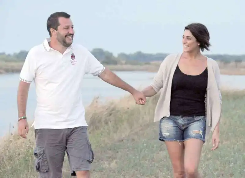 MATTEO SALVINI E ELISA ISOARDI IN PUGLIA  