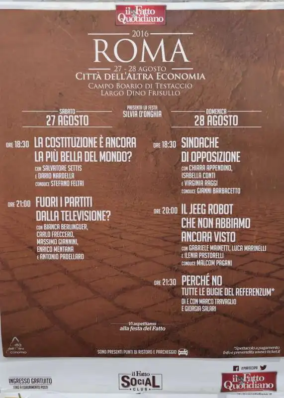 programma della festa