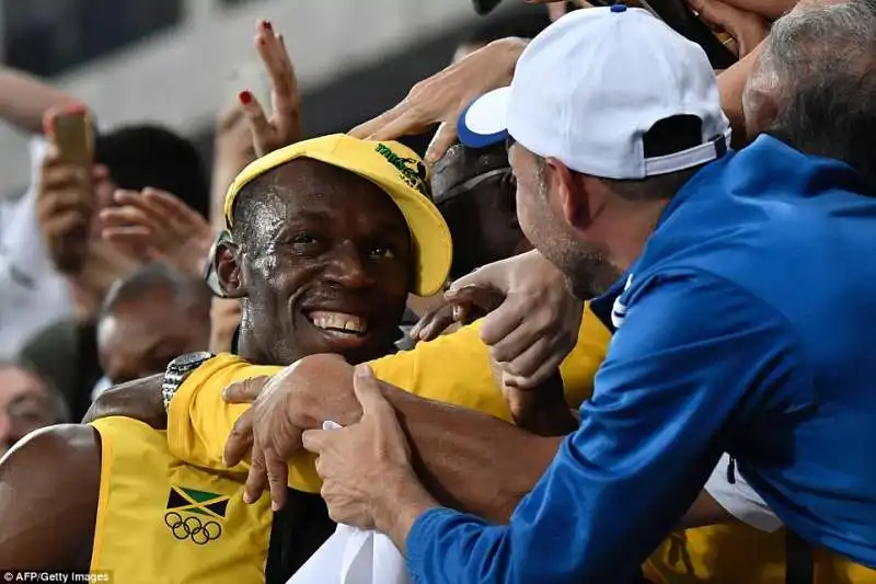 usain bolt festeggiato