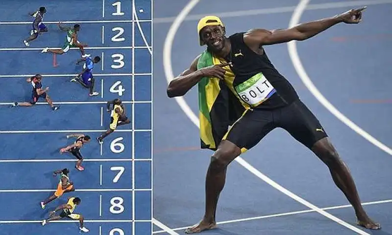 usain bolt vince il terzo oro di seguito a rio 100 metri  6