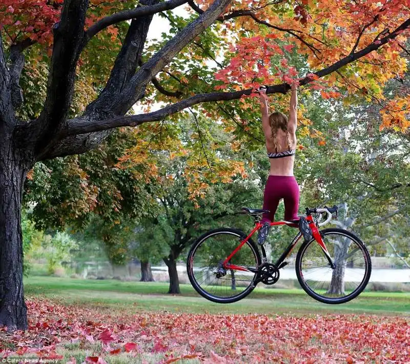 yogabike nel parco