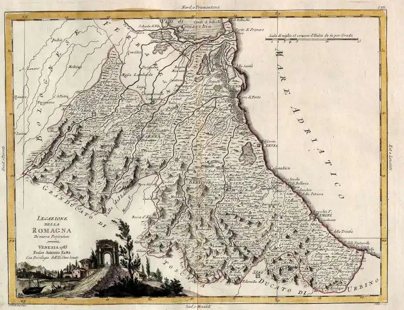 CARTINA STORICA DELLA ROMAGNA