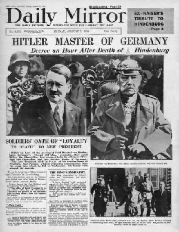 DAILY MIRROR - HITLER AL POTERE