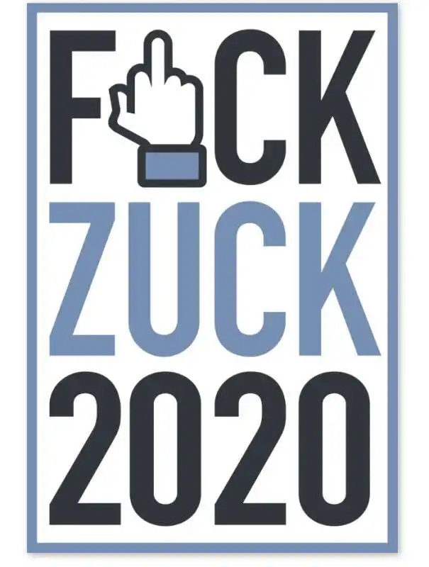 fuck zuck 2020 adesivi