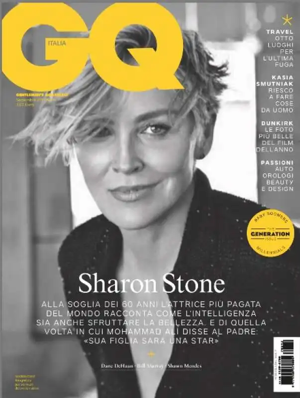 SHARON STONE SU GQ DI AGOSTO 2017