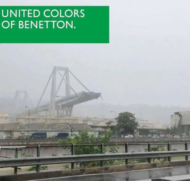 i meme sui benetton e il crollo del ponte di genova  