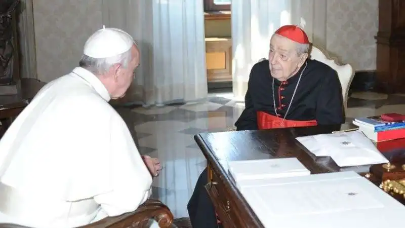 achille silvestrini con papa francesco