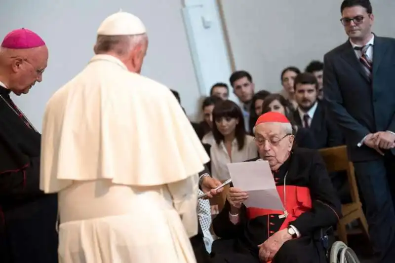 achille silvestrini con papa francesco 2