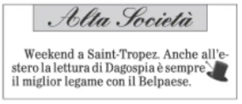 alta societa' su dagospia