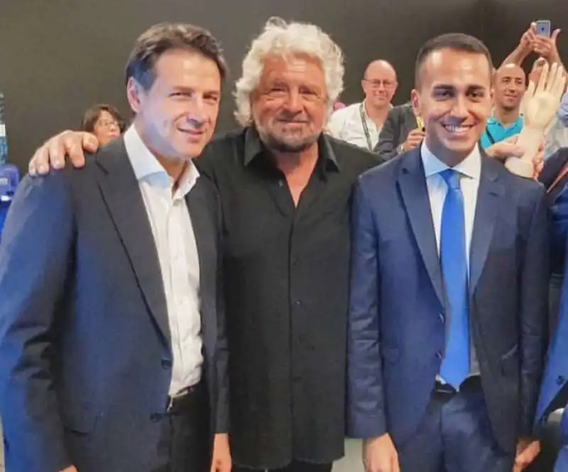 BEPPE GRILLO GIUSEPPE CONTE LUIGI DI MAIO