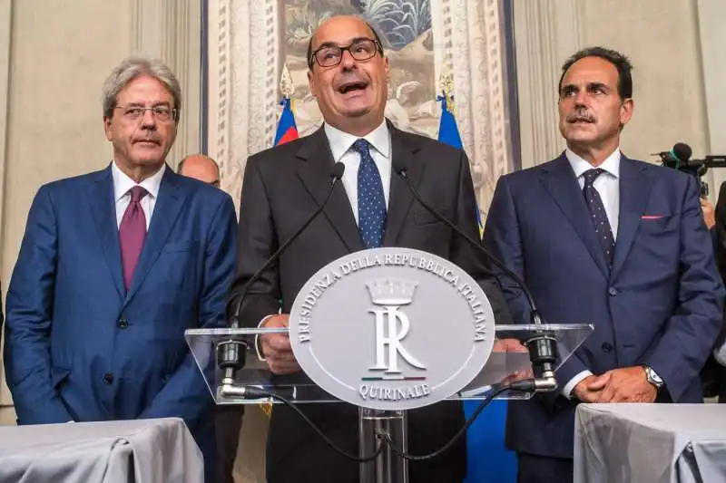 consultazioni   la delegazione del pd da mattarella   paolo gentiloni nicola zingaretti andrea marcucci