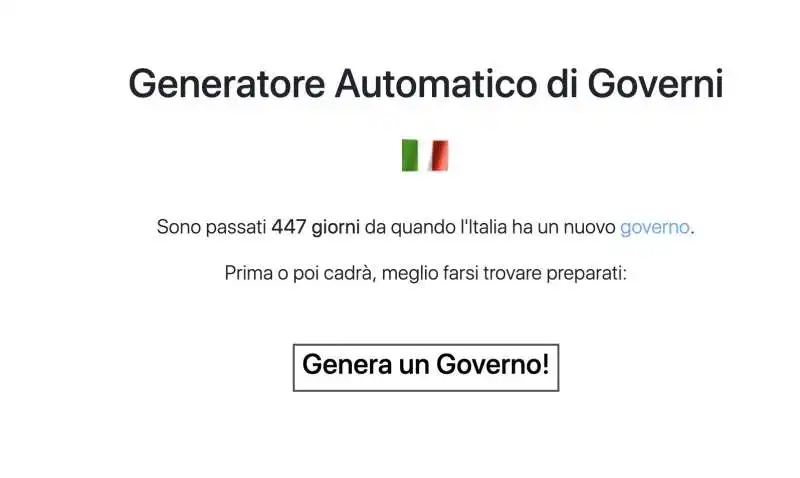 generatore automatico di governi 13