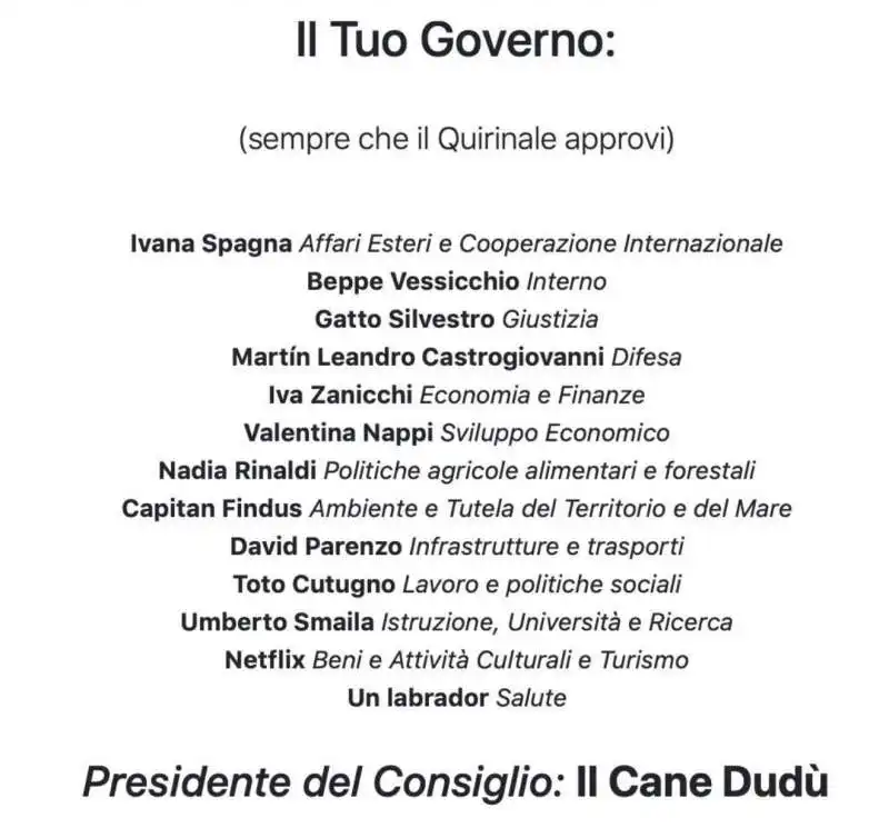 generatore automatico di governi 7