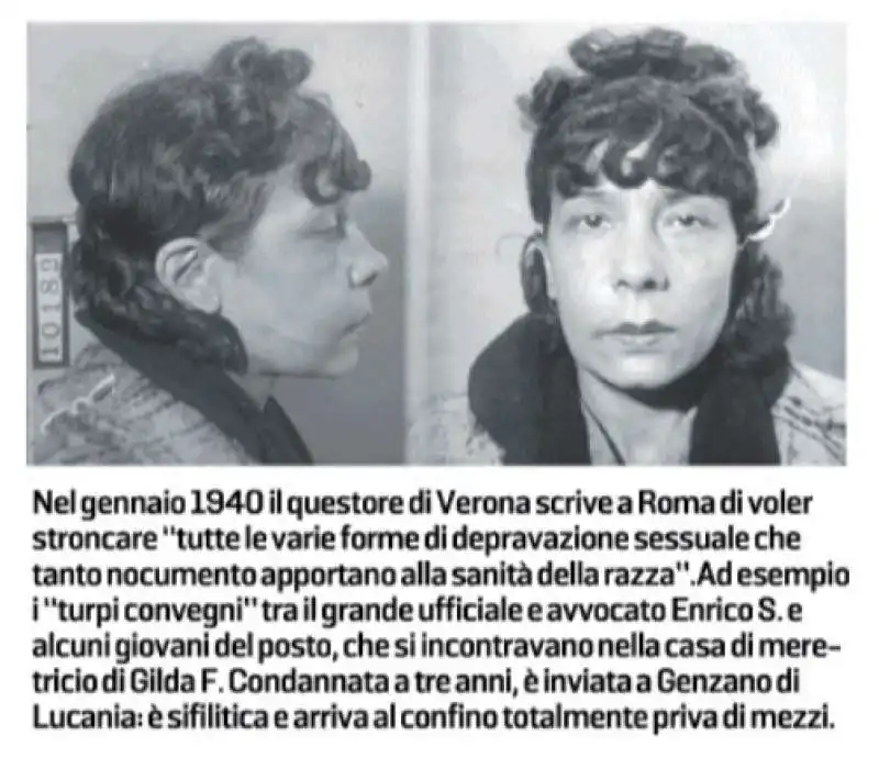 gilda f.   condannata al confino a genzano di lucania dal regime fascista