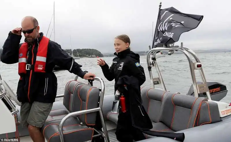 greta thunberg parte per new york nella barca a vela di pierre casiraghi 1