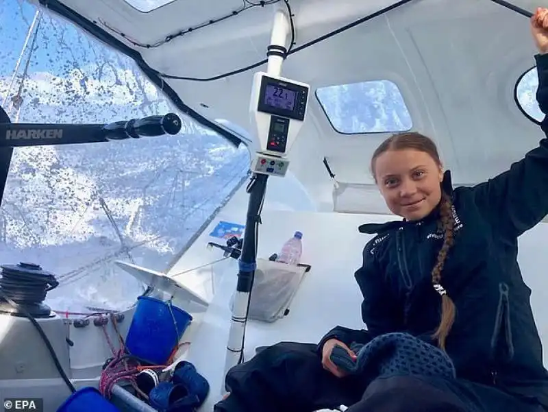 greta thunberg sulla barca di pierre casiraghi