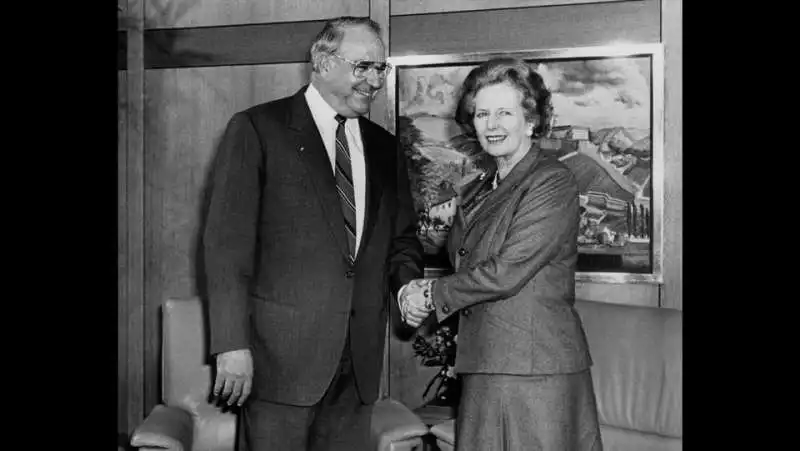 helmut kohl con margaret thatcher