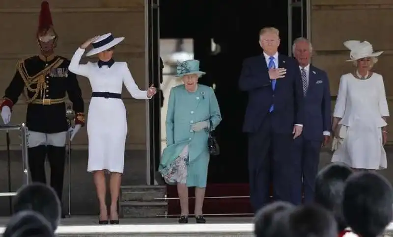 i trump in visita a buckingham palace 1