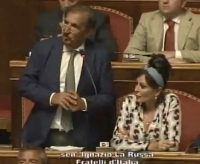 IGNAZIO LARUSSA DANIELA SANTANCHE' AL SENATO