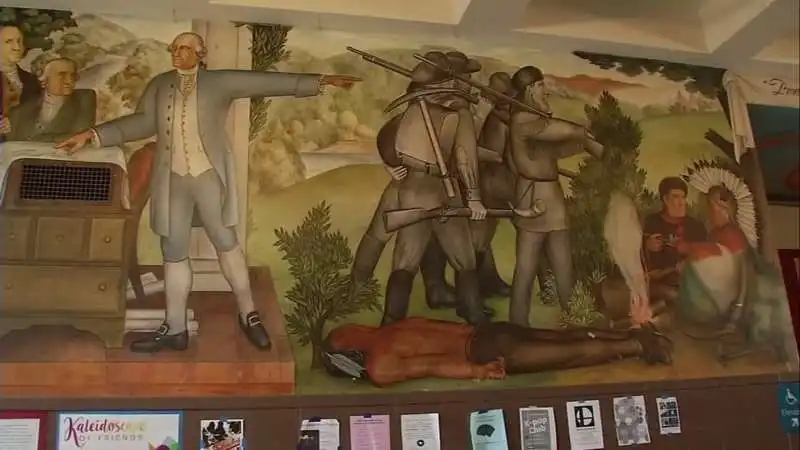 il murale su george washington e lo schiavismo cancellato a san francisco 3