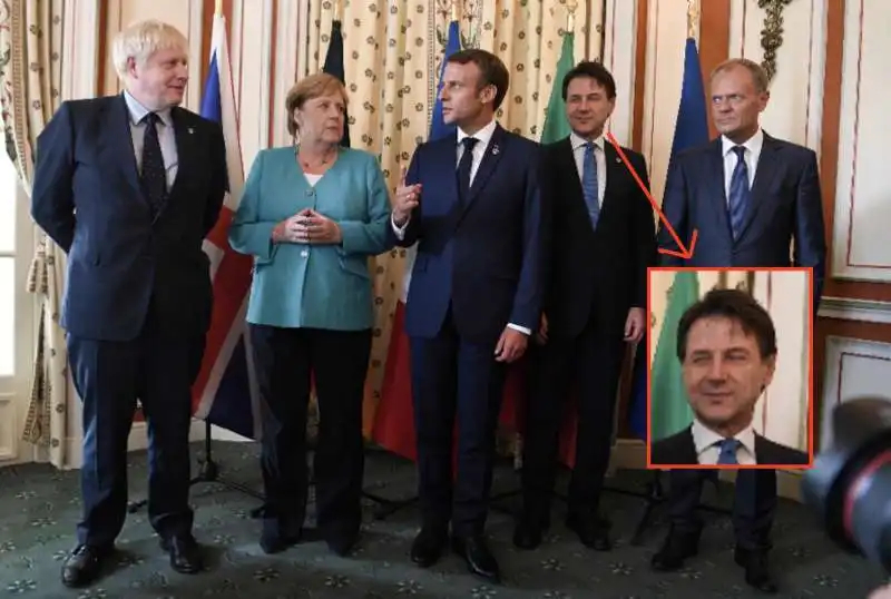 LA FACCIA DI GIUSEPPE CONTE AL G7 DI BIARRITZ