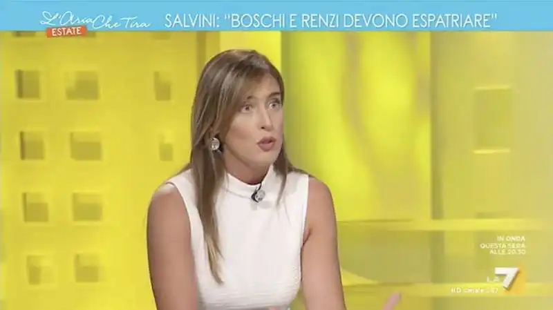 maria elena boschi a l'aria che tira 1