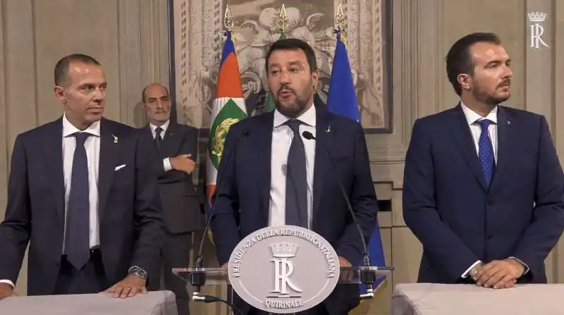 MASSIMILIANO ROMEO MATTEO SALVINI RICCARDO MOLINARI