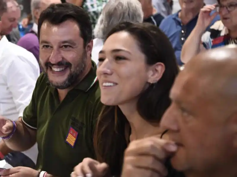 matteo salvini con francesca verdini alla festa della lega di conselve 1