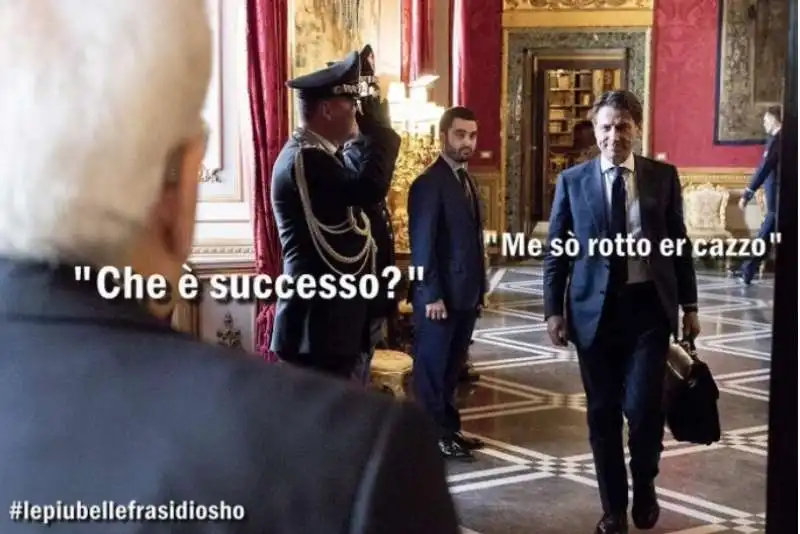 meme sulla crisi di governo   conte e mattarella