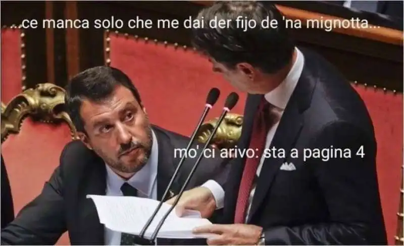 meme sulla crisi di governo   conte e salvini    