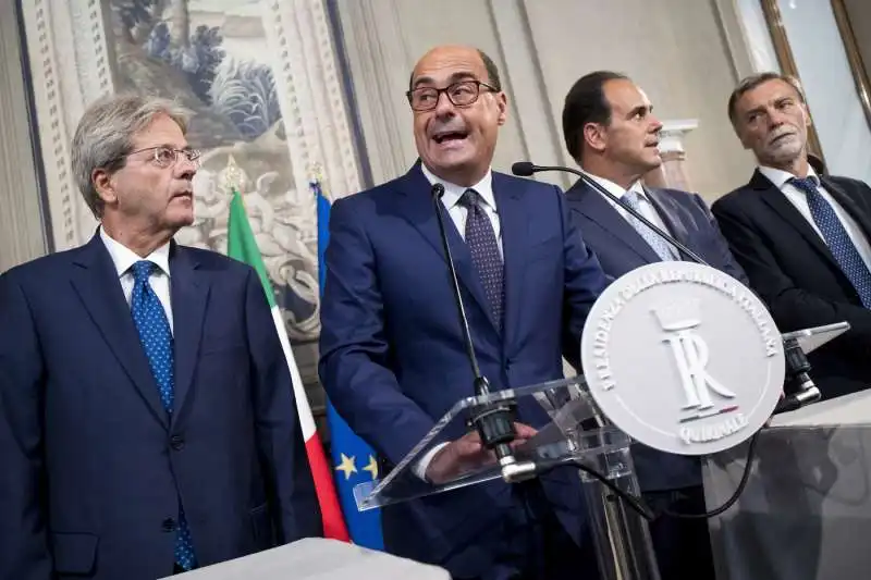 paolo gentiloni nicola zingaretti andrea marcucci graziano delrio