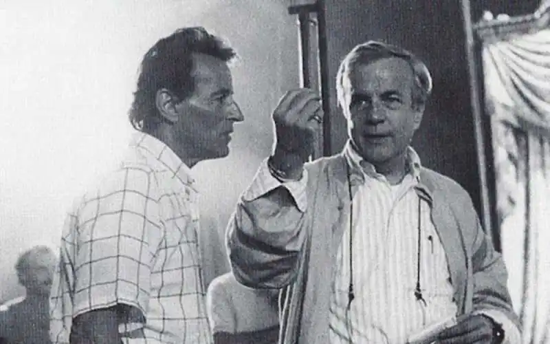 piero tosi con zeffirelli sul set de la traviata