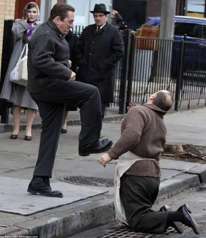 robert de niro sul set di the irishman