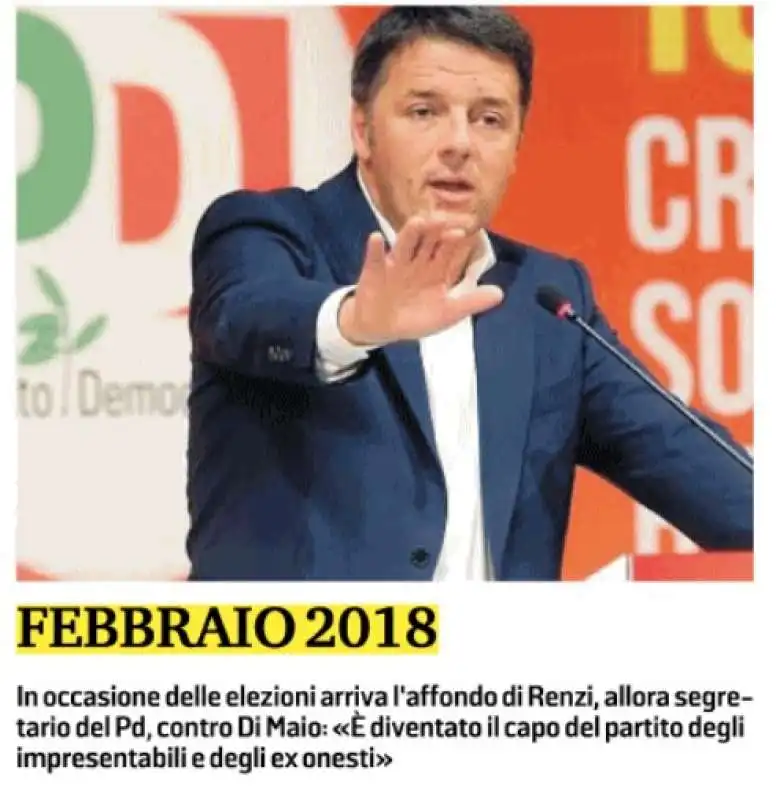 febbraio 2018   renzi contro di maio