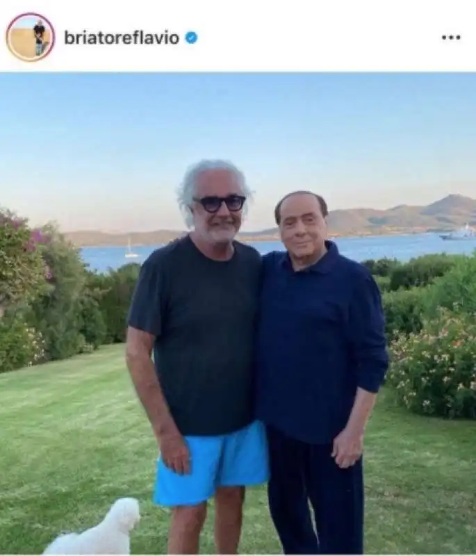 flavio briatore con silvio berlusconi il 12 agosto