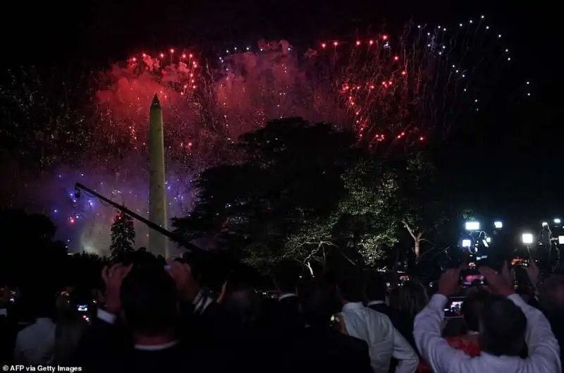 fuochi d'artificio per il finale della convention repubblicana