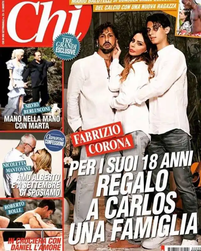 LA COPERTINA DI CHI CON LA FINTA PACE DI FABRIZIO CORONA E NINA MORIC