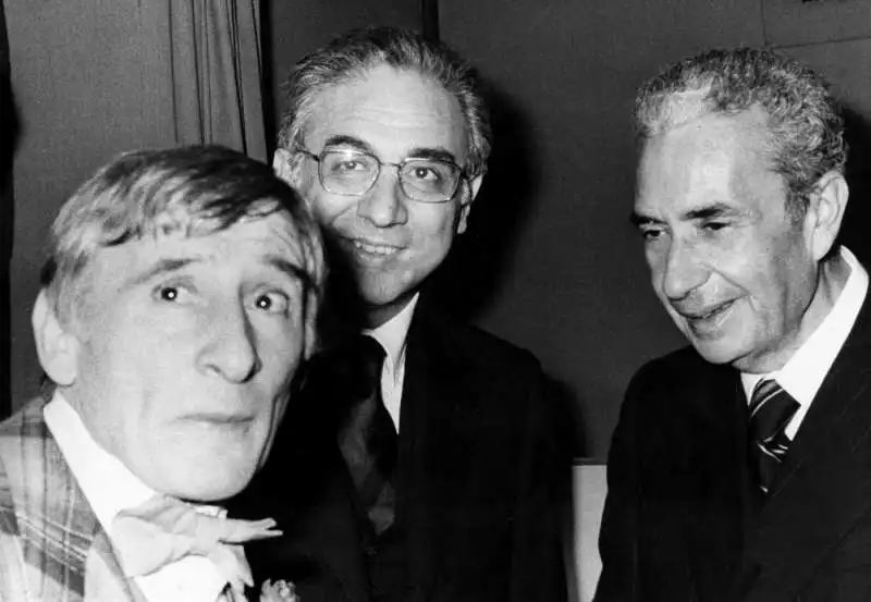 renato rascel, francesco cossiga e aldo moro 