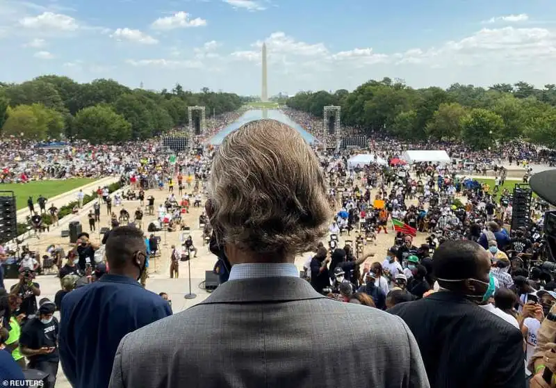 reverendo al sharpton   marcia a washington contro il razzismo