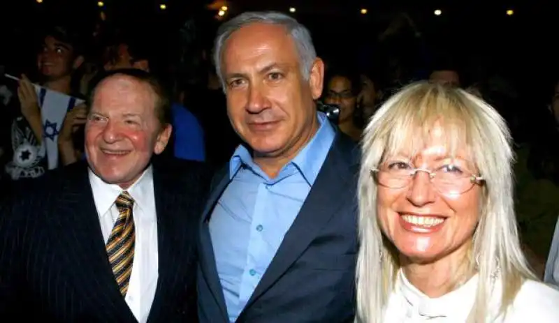 sheldon e miriam adelson  con benjamin netanyahu 